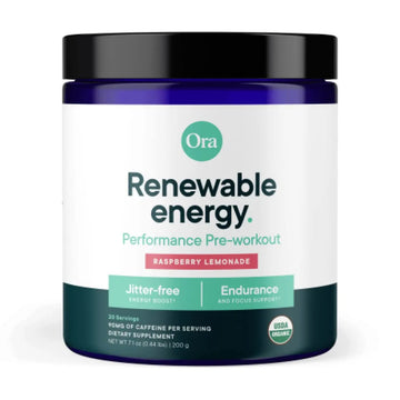 Ora Organic Natural Pre Workout Powder - Raspberry Lemonade Flavor- Provides Jitter Free Energy, Focus, Hydration, & Endurance - Vegan, Certified Organic, Soy, Dairy, & Gluten Free, 20 Servings Ora Organic Au supplements