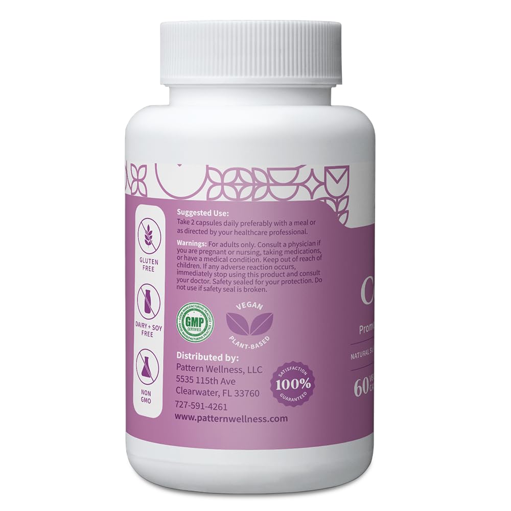 Pattern Wellness PMS Complex – Monthly Cycle Wellness Support – with Vitamin B6, Magnesium & Herbal Extracts – 60 Vegan Capsules Pattern Wellness Au supplements
