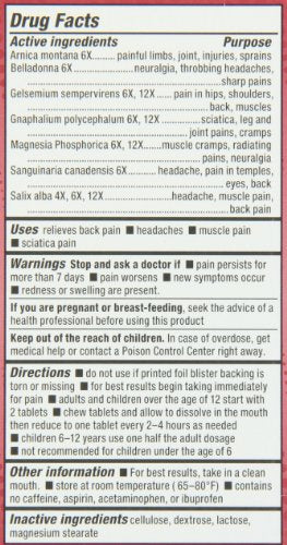 Natrabio Pain Relief Tablets, 60 Count NatraBio Au supplements
