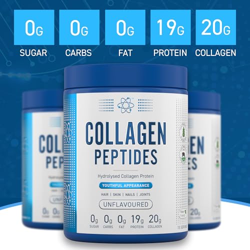 Applied Nutrition Collagen Peptides Powder - Hydrolysed Bovine Collagen Protein, Halal, Healthy Skin, Hair, Nails (Unflavoured) (300g - 15 Servings) Applied Nutrition Au supplements