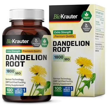 BIO KRAUTER Dandelion Root Capsules - Organic Dandelion Root Supplement - Vegan BIO KRAUTER Au supplements