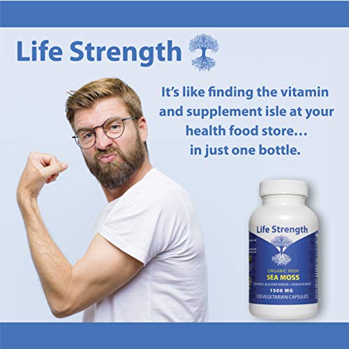 Life Strength Organic Sea Moss 120 CT Wildcrafted Irish Sea Moss and Bladderwrack Burdock Life Strength Au supplements