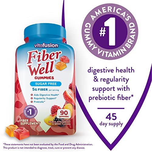 Vitafusion Fiber Well Sugar Free Fiber Supplement, Peach, Strawberry And Blackberry Vitafusion Au supplements