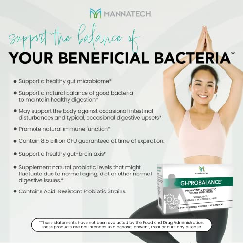 Mannatech Prebiotics and Probiotics, 30 Slimsticks, Yogurt Flavor, GI-ProBalance w/MannaBiotic Blend Mannatech Au supplements
