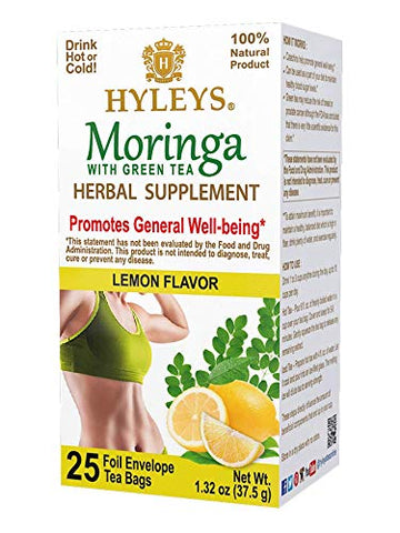Hyleys Tea Moringa Oleifera with Lemon Flavor - 25 Tea Bags (Miracle Tree Tea) HYLEYS Au supplements