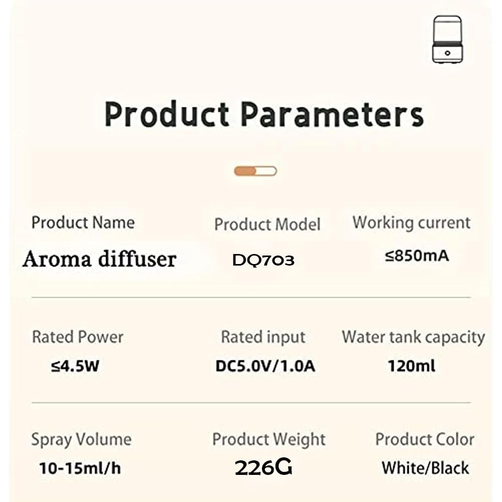 Candlelight Flame Air Diffuser,Portable Essential Oil Diffuser Noiseless 120ML Aroma Diffuser Waterless AEKAN Au supplements