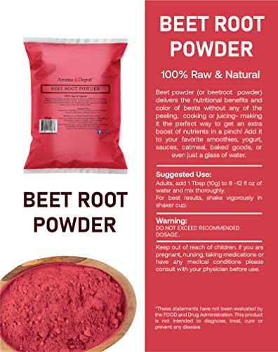 Beet Root Powder 8 oz. by Aroma Depot Raw & Non-GMO I Vegan & Gluten Free I Nitric Aroma Depot Au supplements
