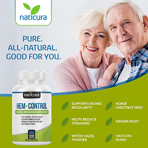 Naticura Hem-Control Natural Hemorrhoid Supplement - Vegan Herbal Supp Naticura Au supplements