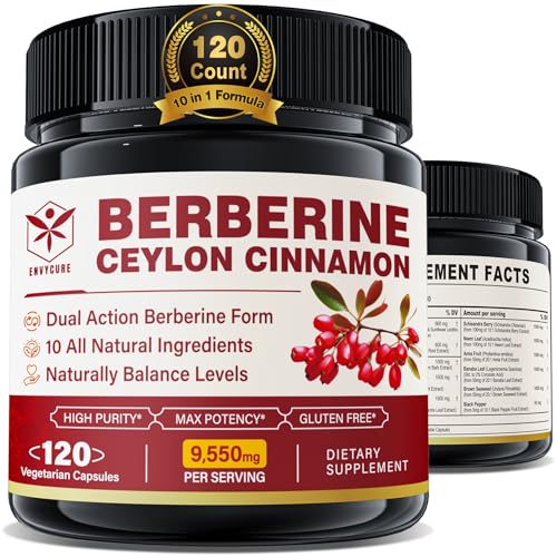 Berberine Supplement Organic 1500mg with Ceylon Cinnamon Bitter Melon & Banana Leaf envycure Au supplements