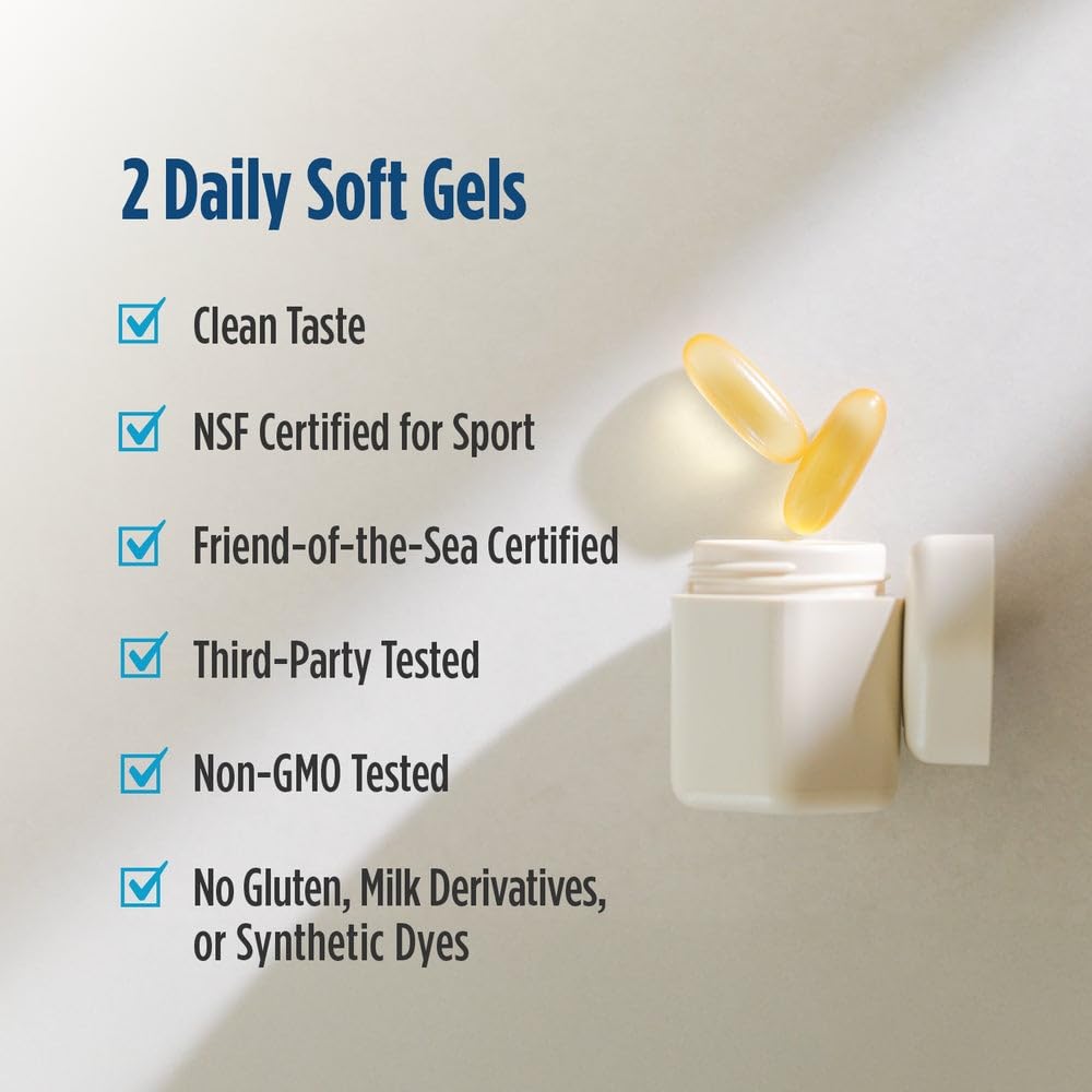 Nordic Naturals Ultimate Omega-D3 Sport, Lemon - 60 Soft Gels - 1480 mg Omega-3 + 1000 IU Vitamin D3 - NSF Certified - Supports Muscle, Bones, Focus & Endurance - 30 Servings Nordic Naturals Au supplements
