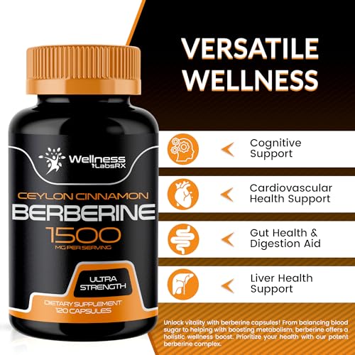 WELLNESS LABSRX Berberine Supplement 1500mg - Liposomal Berberine with Ceylon WELLNESS LABSRX Au supplements