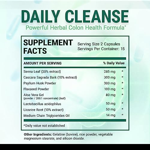 IVL - Daily Cleanse Herbal Colon Health Formula - Detoxification, Probiotic, Digestive Support IVL Au supplements