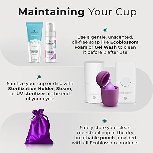 CareCup Menstrual Cups - Set of 2 Reusable Period Cups - Premium Design with Soft Carecup Au supplements