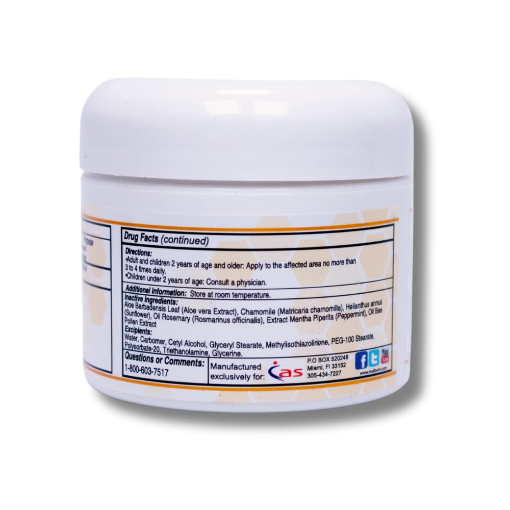 AbeeMed Cream Bee Venom Apitoxin for Aches - Menthol - Histamine DHCL - Bee Polen - Chamomile - Support for Neck and Backache - Supports Joint & Muscle Discomfort - Sprains, Bruises and Strains V2 ABEE MED Au supplements