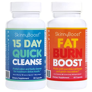SkinnyBoost Fat Burn & 15 Day Quick Cleanse KIT-Vegan Capsules, Easy to Use: Detox SkinnyBoost Au supplements