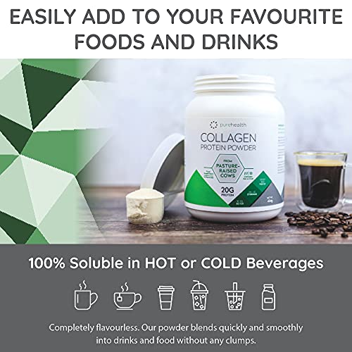 Pure Health Unflavored Collagen Powder Supplement 454g | 20g of Protein Per Serving Pure Health Au supplements