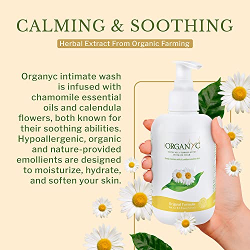 Organyc Feminine Intimate Wash for Sensitive Skin with Chamomile, Free from Chlorine, Parabens Organyc Au supplements