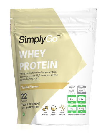 SimplyGo Whey Protein Powder | 900g | Simply Add 30g to Water, Juice or Shakes Simply Supplements Au supplements