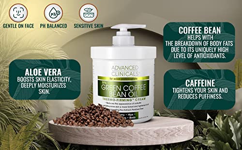 Advanced Clinicals Retinol Body Cream + Green Coffee Bean Oil Slim & Tighten Body Lotion Advanced Clinicals Au supplements