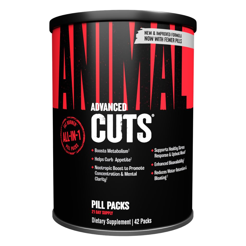 Animal Cuts Thermogenic Fat Burner - Weight Loss Pills for Women and Men for Metabolism, Energy, Focus, and Nootropic Brain Support with Ketones Appetite Suppressant Diet Pills, 42 Packs Animal Au supplements