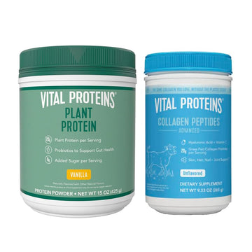 Vital Proteins Collagen Peptides Powder, 9.33 oz Unflavored + 15 oz Vanilla Plant Protein Vital Proteins Au supplements