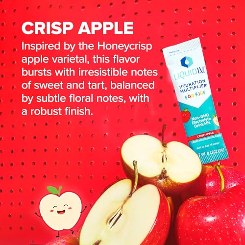 Liquid I.V. Hydration Multiplier Kids - Crisp Apple - Hydration Powder Packets | Electrolyte Liquid I.V. Au supplements