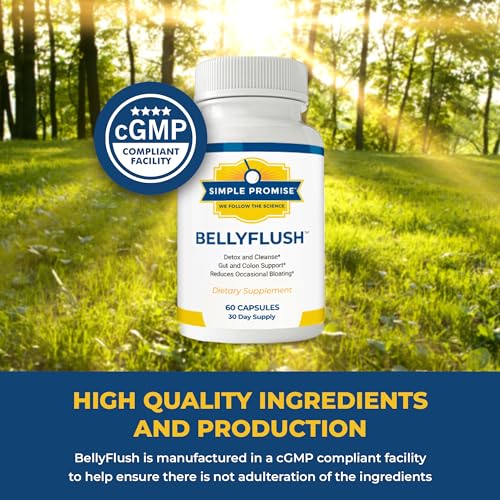 Simple Promise - BellyFlush - Detox and Colon Cleanse - Supports Digestive Health, 60 Capsules Simple Promise Au supplements