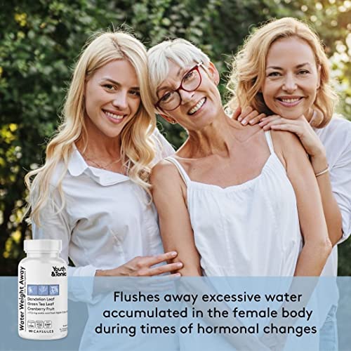 Youth & Tonic Natural Water Pills (90 Count) for Swelling Belly Bloating Youth & Tonic Au supplements