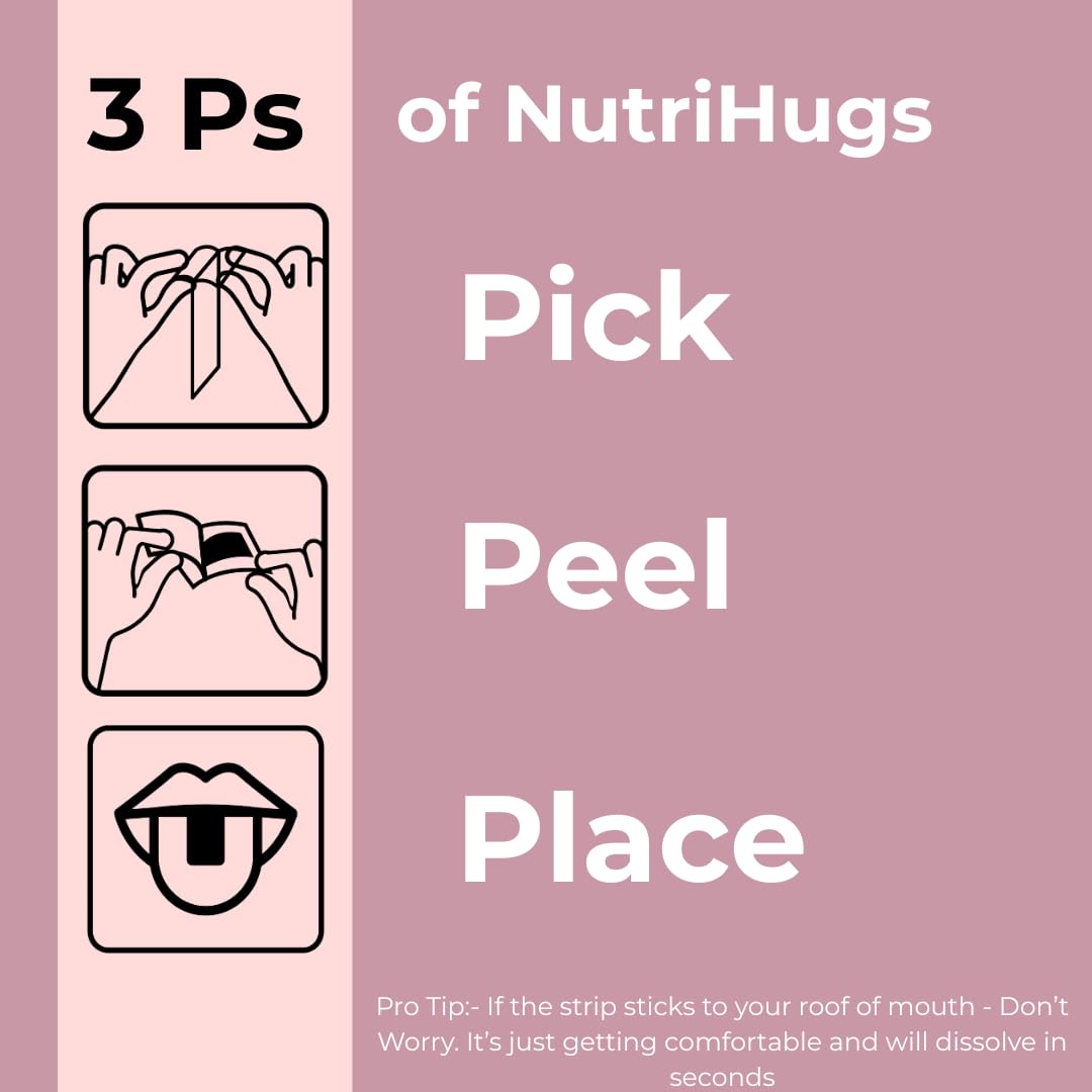 NutriHugs Daily Multivitamin Dissolving Strips - Vitamins A, B-Complex, C, D3 and K2 - 11 Essential Vitamins & Minerals - Vegan, Sugar-Free, Fast-Absorbing Oral Thin Film - Doctor-Founded - 30 Count MedHugs Au supplements
