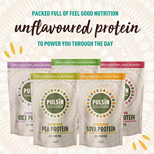 Pulsin - Unflavoured Vegan Pea Protein Powder - 250g - 8.0g Protein, 0g Carbs, 41 Kcals Per Serving Pulsin Au supplements