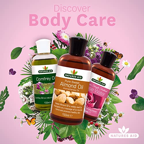 Natures Aid Almond Oil, Pure, Sweet Almond Oil, Massage Oil, Suited to Dry, Sensitive Skin natures aid Au supplements