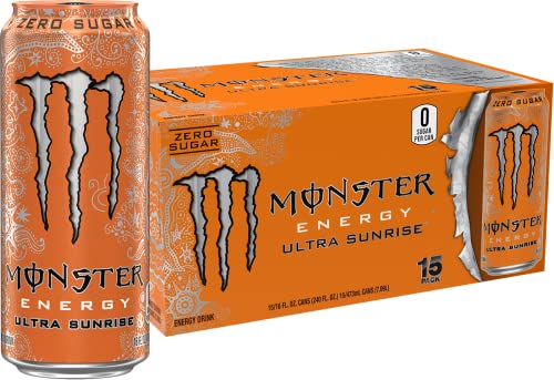 Monster Energy Ultra Sunrise, Sugar Free Energy Drink, 16 Fl Oz (Pack of 15) Monster Energy Au supplements
