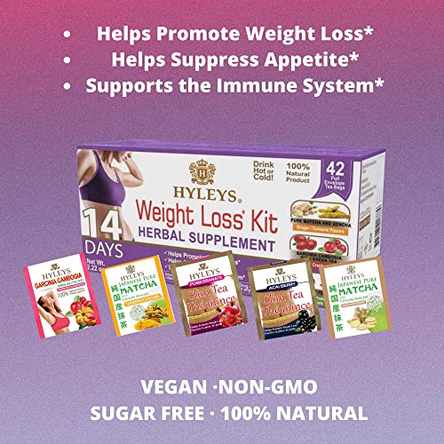 Hyleys 14 Day Weight Loss Tea - 42 Tea Bags (1 Pack), Detox Tea for Cleanse HYLEYS Au supplements