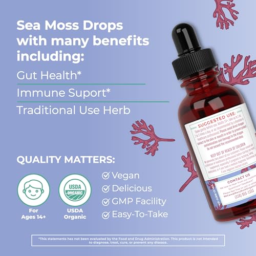 MaryRuth's Irish Sea Moss Liquid Drops | Sugar Free | SeaMoss for Gut Health and Immune MaryRuth Organics Au supplements