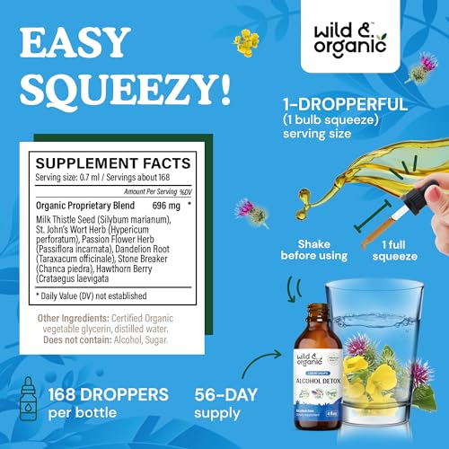 Wild & Organic Alcohol Detox Supplement - Liver Cleance & Repair Formula - Anti Alcohol Wild & OrganicUS supplements