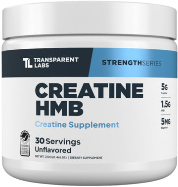 Transparent Labs Creatine HMB - Creatine Monohydrate Powder with HMB for Muscle Growth, Increased Strength, Enhanced Energy Output, and Improved Athletic Performance - 30 Servings, Unflavored Transparent Labs Au supplements