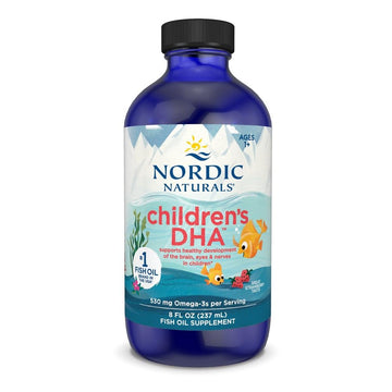 Nordic Naturals Children’s DHA, Strawberry - 8 oz for Kids - 530 mg Omega-3 with EPA & DHA - Brain Development & Function - Non-GMO - 96 Servings Nordic Naturals Au supplements