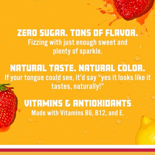 Sparkling Ice, Strawberry Lemonade Sparkling Water, Zero Sugar Flavored Water Sparkling ICE Au supplements