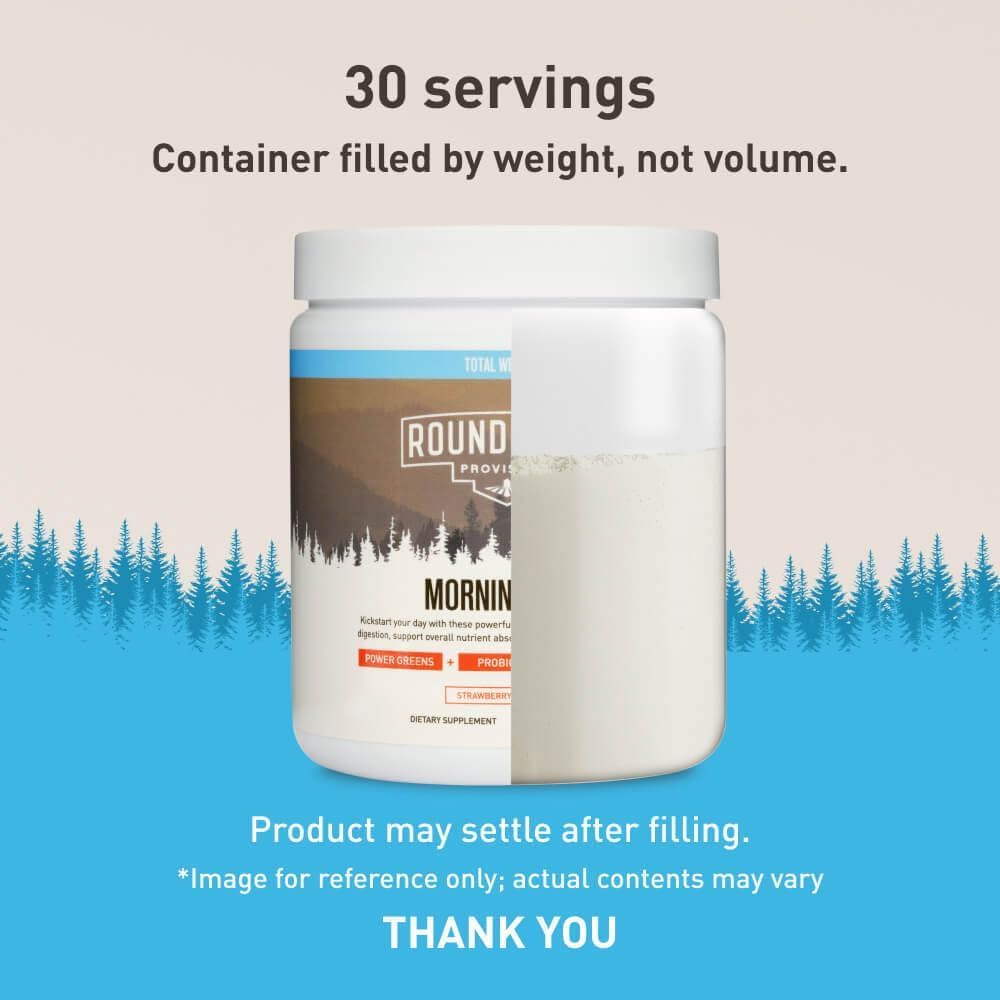 ROUNDHOUSE PROVISION Morning Kick, Zero Sugar Greens Superfood Powder Supplement with Ashwagandha, Collagen, Probiotics, Debloat Drink, 30 Servings (Strawberry Lemonade) by Chuck Norris ROUNDHOUSE PROVISION Au supplements