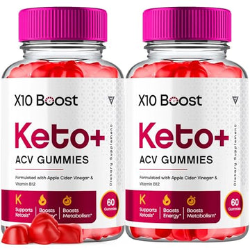 (2 Pack) X10 Boost Keto ACV Gummies, X10 Keto Boost Gummies Advanced Weight Loss Fyvus Au supplements