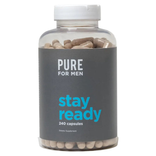 Pure for Men Stay Ready Fiber Supplement, 240 Vegan Capsules | Supports Daily Pure for MenAU supplements