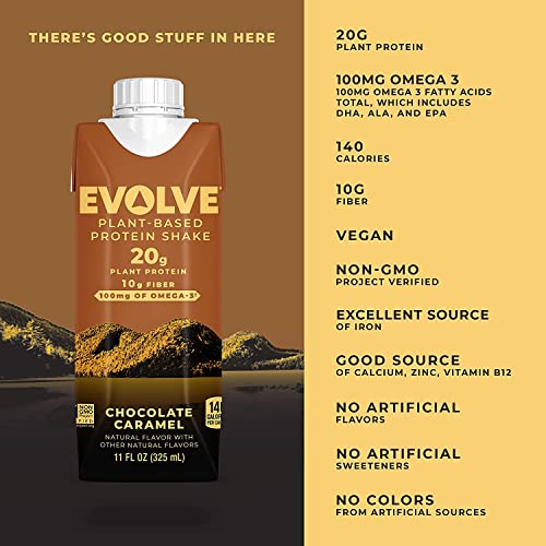 Evolve Plant Based Protein Shake, Chocolate Caramel, 20g Vegan Protein, Dairy Free Evolve Au supplements