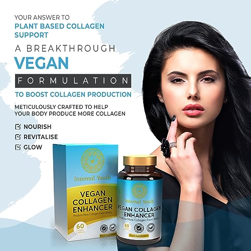 Vegan Collagen Supplement for Women & Men - 60 Advanced Collagen Booster Tablets Internal Youth Au supplements