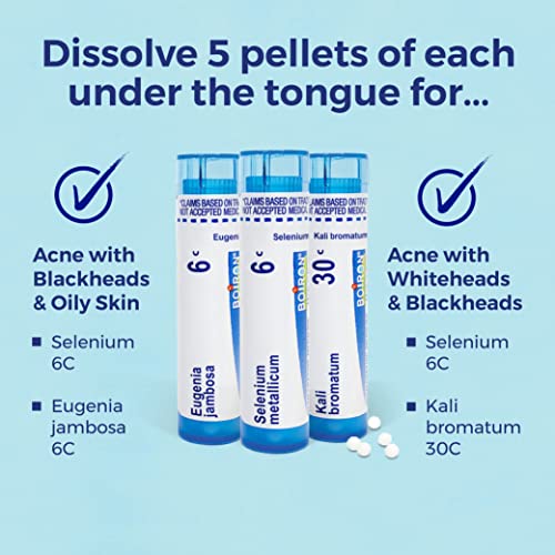 Boiron Acne Relief Kit for Blackheads, Oily Skins, Whiteheads on The Face and Body - 3 Count (240 Pellets) Boiron Au supplements