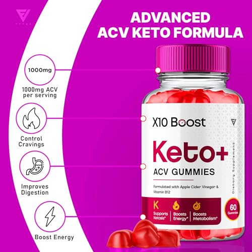 (2 Pack) X10 Boost Keto ACV Gummies, X10 Keto Boost Gummies Advanced Weight Loss Fyvus Au supplements