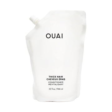 OUAI Thick Hair Conditioner Refill - Moisturizing Conditioner for Dry, Frizzy Hair - Keratin, Marshmallow Root, Shea Butter and Avocado Oil - Paraben, Phthalate & Sulfate Free (32 Oz) OUAI Au supplements