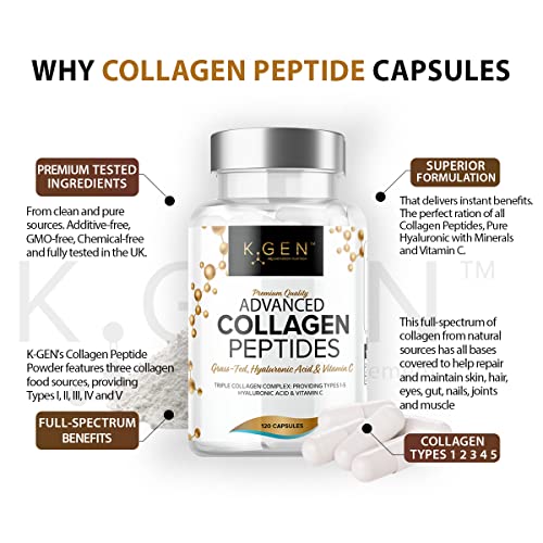 Pure Collagen Supplements Capsules Grass Fed Advanced Multi Collagen Peptides K GEN rejuvenation nutrition Au supplements