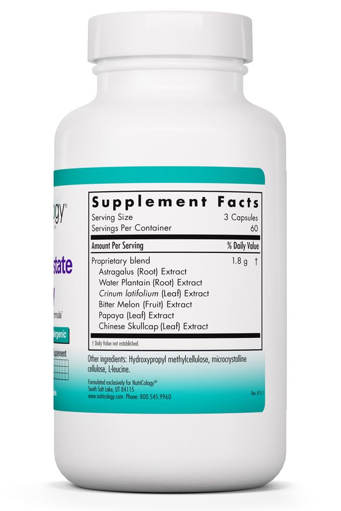NutriCology Healthy Prostate & Ovary - Herbal Blend with Crinum Latifolium - Hormone Support for Men & Women - Vegetarian Capsules - Hypoallergenic Formula - 60 Servings - 180 Count Allergy Research Group Au supplements