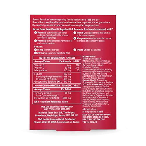 Seven Seas JointCare Supplex & Turmeric, With Glucosamine, Omega-3, Vitamins C and D Seven Seas Au supplements