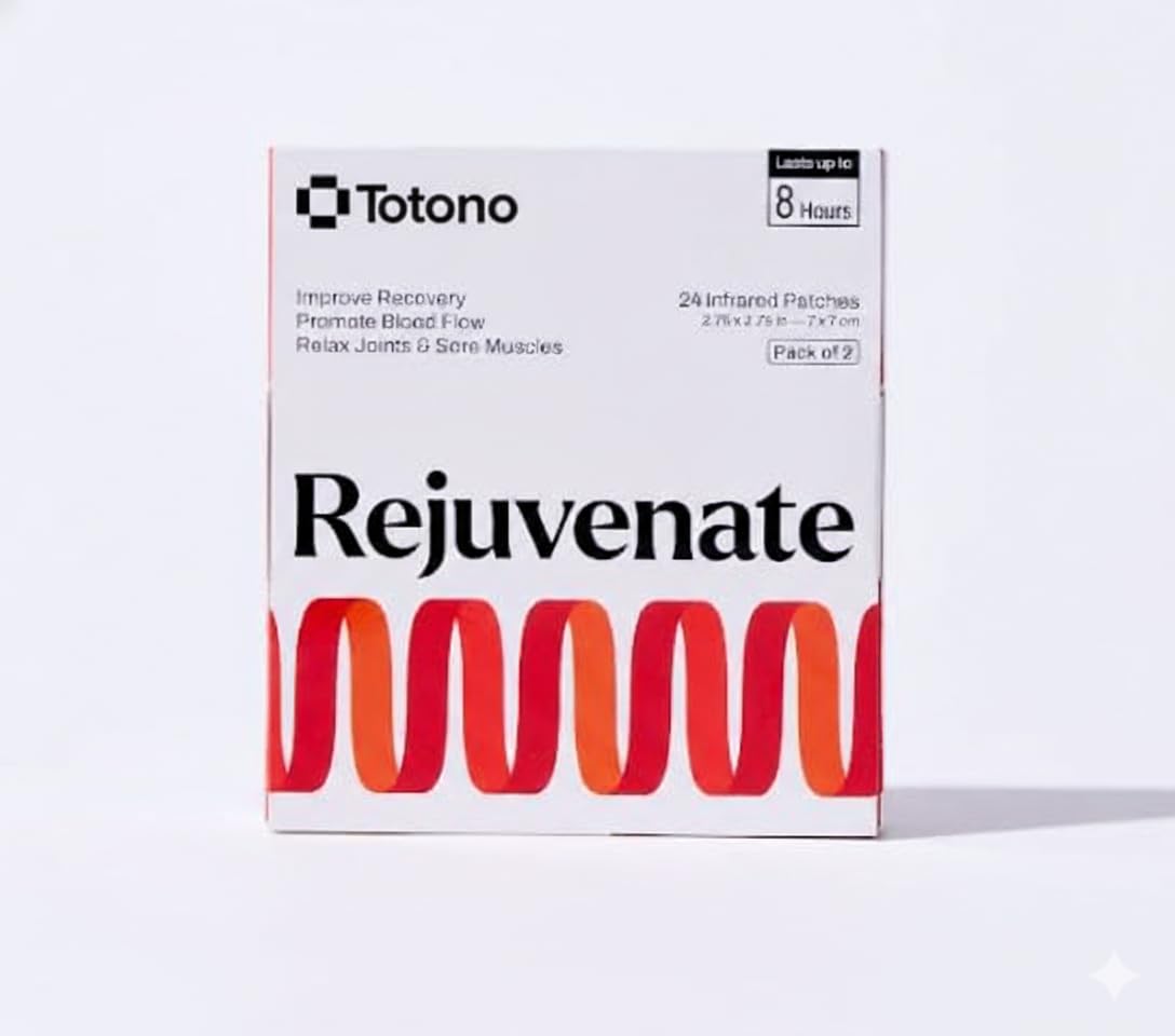 Totono Infrared Therapy Patches – 24 Far‑Infrared Bioceramic Patches (24 Pack) – Drug-Free, Portable, Essential Oil‑Infused for Muscles & Joints Totono Au supplements
